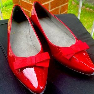 Ferragamo Flats Red Patent